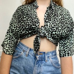 Cheetah print blouse